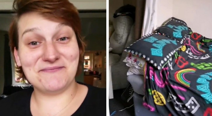 This mom sleeps in the lounge to free up a room for her 18-year-old daughter: 