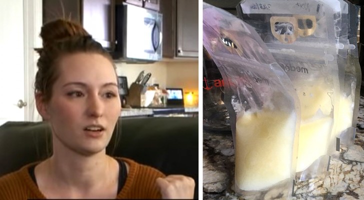 Mother donates her own breast milk to those in need during a shortage of baby formula in stores