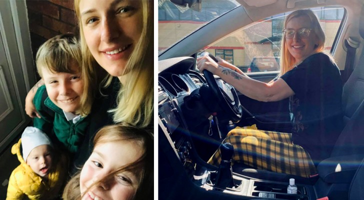 Mom is criticized for going out in her pajamas to take her children to school: she responds in kind