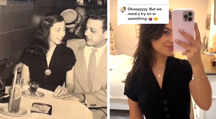 Grandchild discovers her grandmother's honeymoon clothes perfectly preserved in a suitcase since 1952