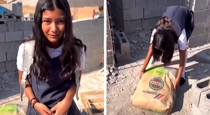 Young girl wants to leave school and make videos for the web: her father teaches her a lesson on the construction site where he works