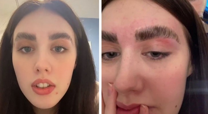 She pays for an eyebrow lamination, but the result is not at all what she wanted