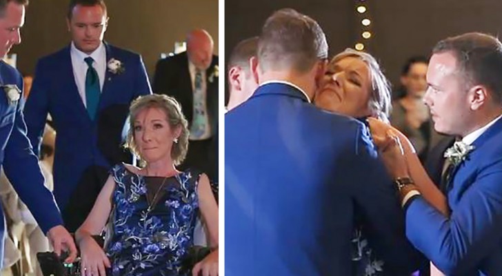 Children help their mom with ALS realize her dream: "I really wanted to dance with my son at his wedding"