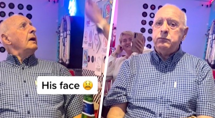 Grandchildren take their grandfather to a restaurant where the waiters are deliberately rude: the 82-year-old man is shocked