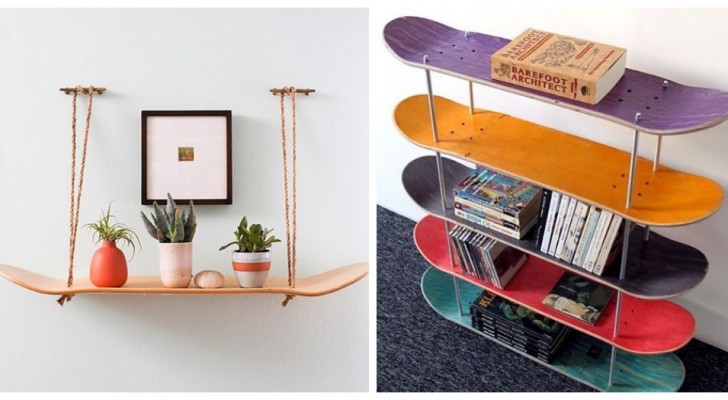 Il vecchio skateboard che diventa mobile per arredare la casa: 12 idee piene di inventiva
