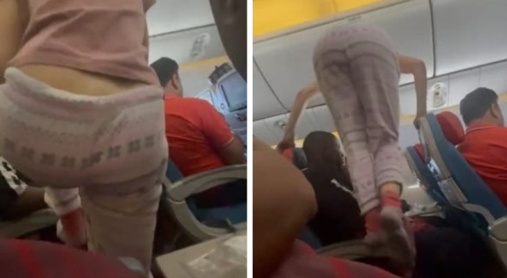 Passeggera di un aereo scavalca le persone per raggiungere il suo posto: i viaggiatori si indignano (+VIDEO)