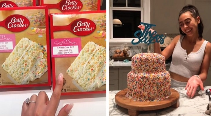 Hace su propio pastel de bodas en su casa, la noche antes de la boda: los usuarios la critican por el resultado