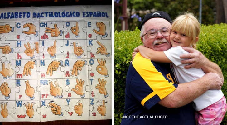 Abuelo aprende el lenguaje de señas para hablar con su nieta: ahora les enseña a los niños esta forma de comunicación