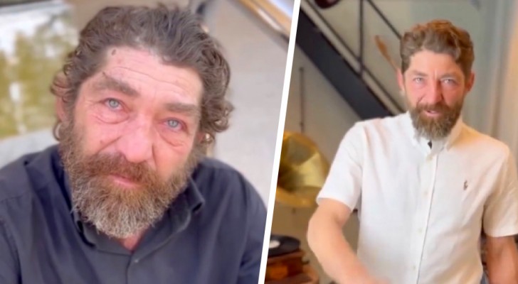 Homeless man asks for a slice of cake for his birthday: a barber gives him a makeover and takes him out for dinner