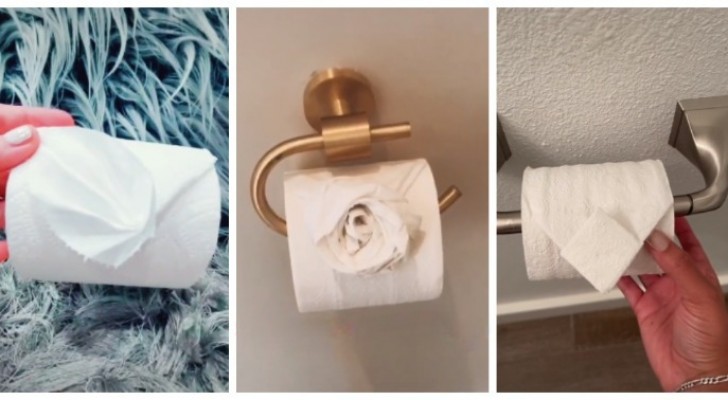 Es dauert nur einen Moment, um Toilettenpapierrollen mit einer Rose oder anderen kreativen Formen wie diesen zu verzieren