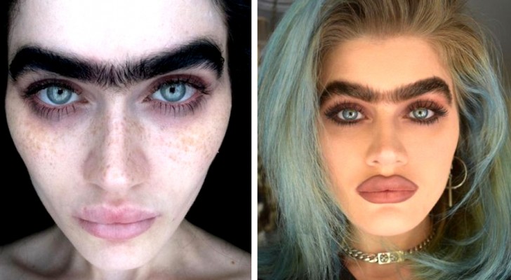 Model challenges the standards of beauty and doesn't pluck her eyebrows: 
