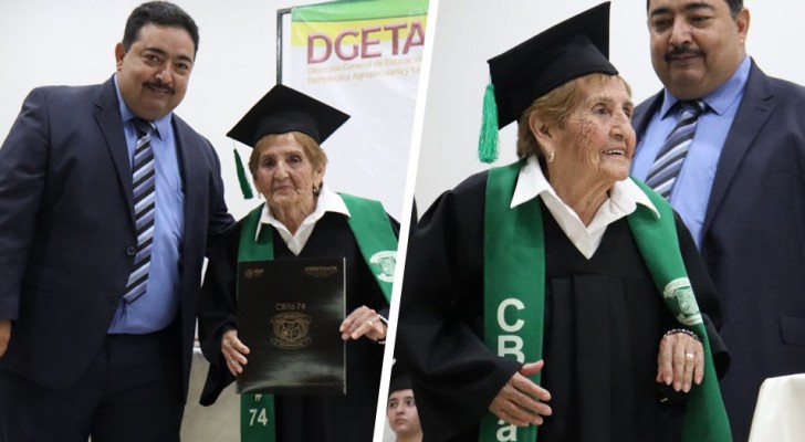 Esta avó se formou no ensino médio aos 84 anos: era seu maior desejo