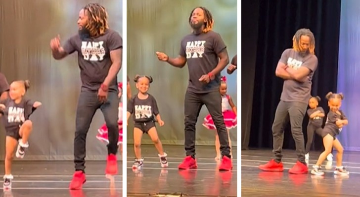 Niña sin papá es acompañada por el tío al baile de la escuela padre-hija: el video conquista a todos