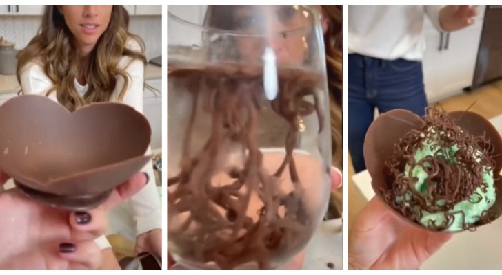 Coppa gelato super scenografica: puoi costruirla e decorarla col cioccolato, impara come con TikTok