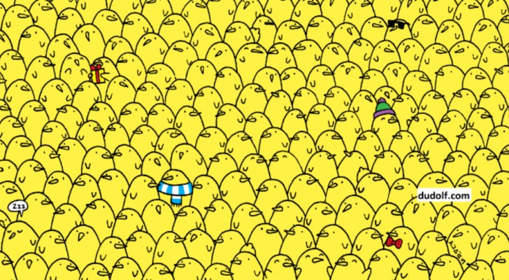 Bland alla dessa kycklingar gömmer det sig fem citroner: det roliga visuella spelet som utmanar dig att hitta dem