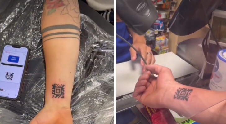 Si tatua il codice della carta fedeltà del supermercato per non scordarla a casa e perdere le offerte
