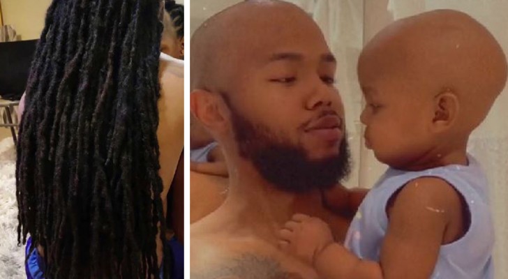 Vader scheert zijn lange haar af om zijn door kanker getroffen dochter te steunen