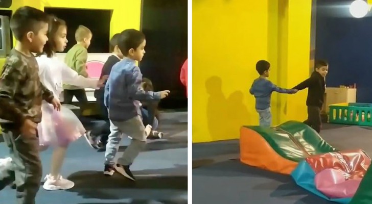 Child chooses to lose at a party game to support his autistic best friend instead