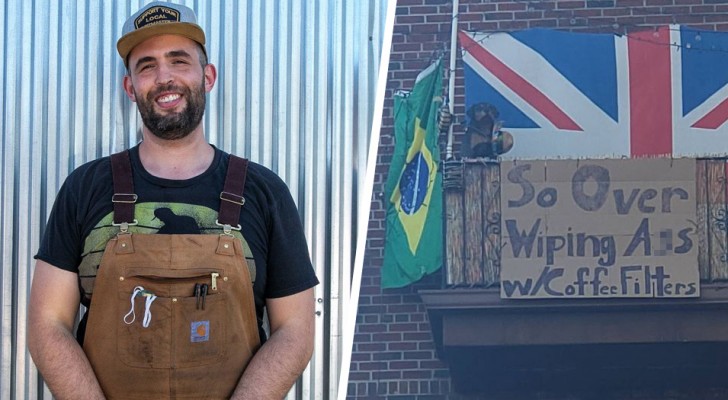 Uomo serve barbecue dal balcone di casa sua: lo fa per raccogliere soldi da donare alla sua comunità