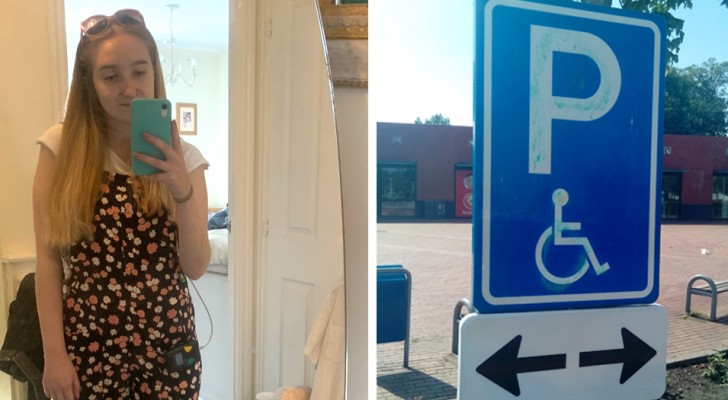 Hon använder handikappsplatsen på parkeringen men kritiseras för att hon ser frisk ut: "Många funktionsnedsättningar är osynliga!"