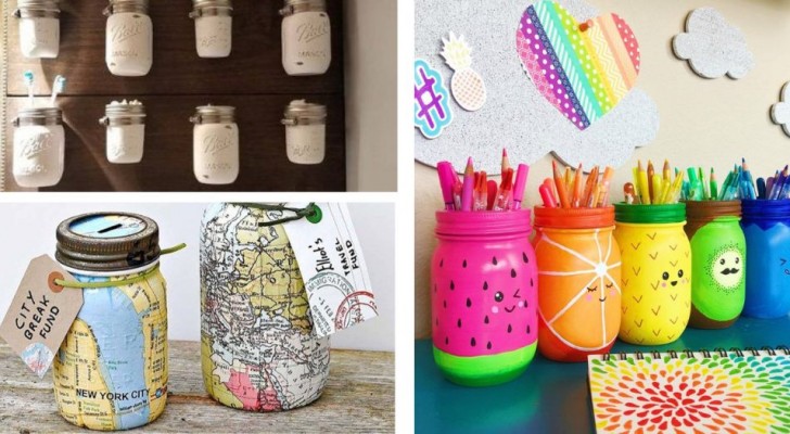 Glasburkar, från skräp till resurs: 10 geniala idéer för att återvinna dem genom att dekorera hemmet