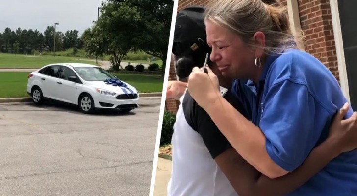 Imprenditrice regala all'insegnante della figlia una nuova auto: "Così non dovrà più passare le ore sull'autobus" (+ VIDEO)