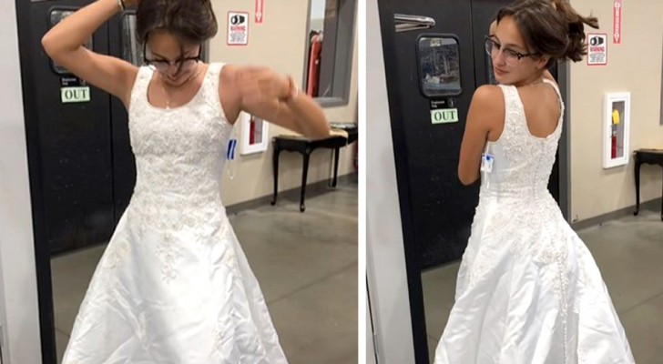 Bride gets her wedding dress in a thrift shop for only €25 euros: "I'm so proud of it"