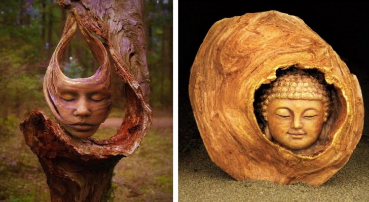 L'uomo riscopre la natura: le 15 sculture intagliate nel legno di questa artista dal talento eccezionale