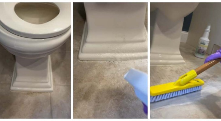 Ein nützlicher alternativer Trick zur Reinigung von Flecken am Boden der Toilette