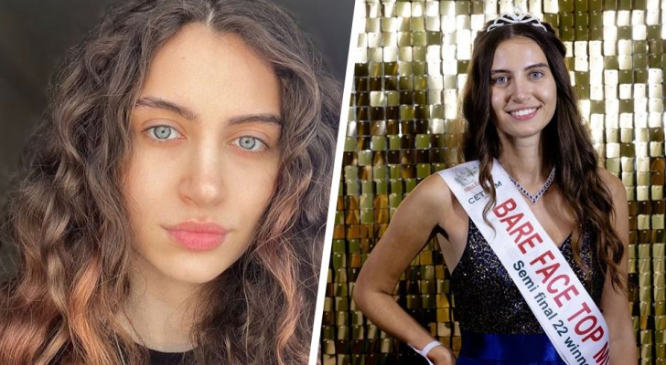 Model shows up without makeup at the Miss England beauty final: "I just want to be myself"