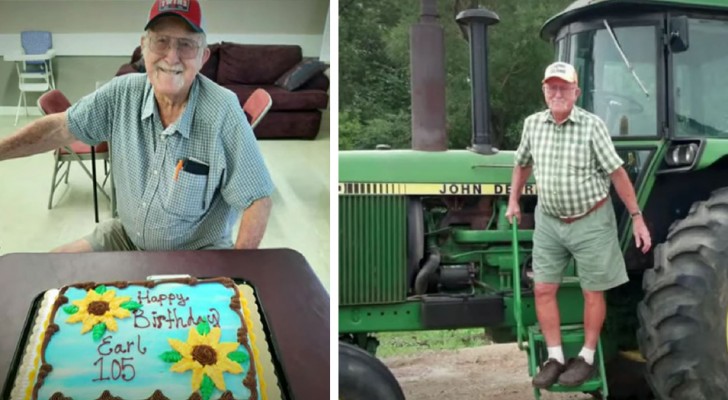 Il cultive toujours sa terre malgré ses 105 ans : 