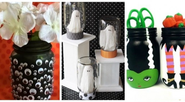 Feiern Sie Halloween mit bezaubernden DIY-Dekorationen: 10 Ideen für das Recycling von Glasgefäßen