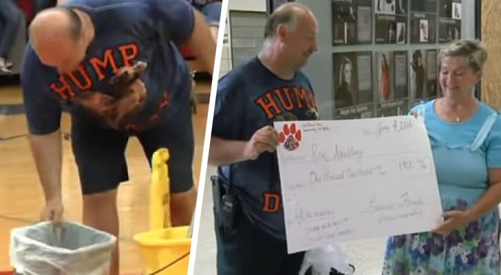 Students donate money to their janitor to allow him to travel overseas to meet his newborn grandson