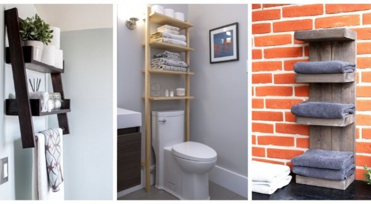 Das Badezimmer mit selbstgebauten Regalen einrichten: 9 Ideen, von denen man sich inspirieren lassen kann