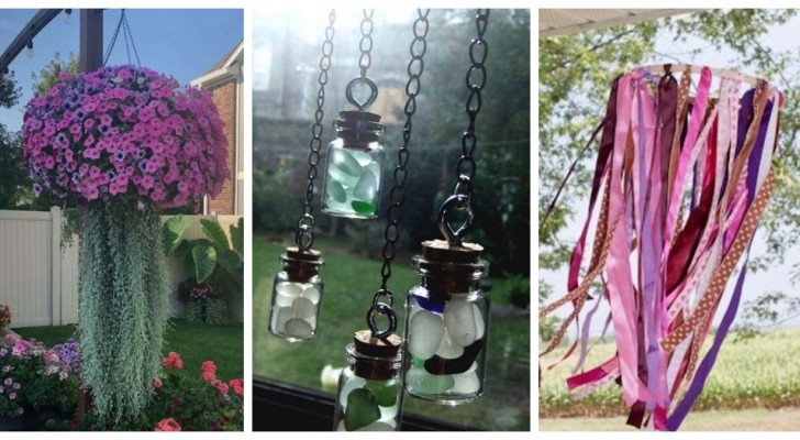 11 härliga hängande dekorationer att hänga i trädgården eller på balkongen