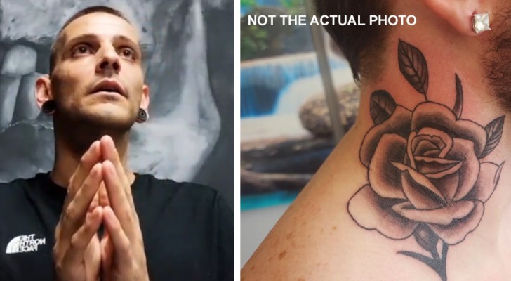 Artist refuses to tattoo a rose on a 15-year-old's neck, but his mother insists: "His friends all have a tattoos."