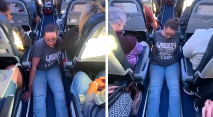 Disabled passenger shows the treatment she received from an airline: 