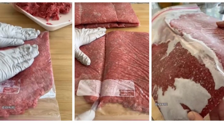 Schaffen Sie Platz im Gefrierschrank mit dieser genialen Methode zur Lagerung von Hackfleisch