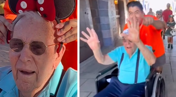 Han frågar en 100 år gammal man om han vill följa med till Disneyland, han tackar ja och tillsammans spenderar de en minnesvärd dag tillsammans