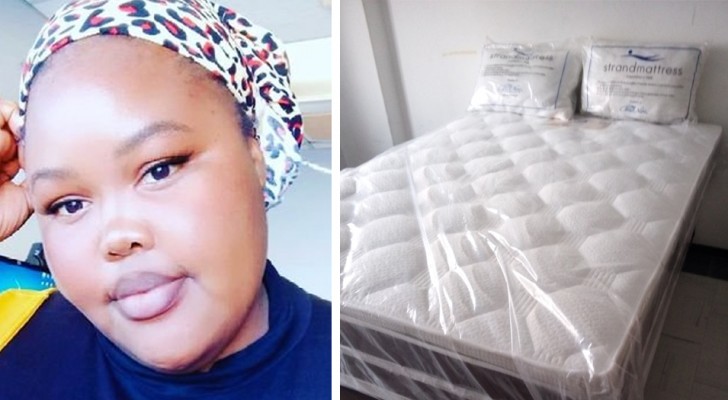 Woman sleeps on the floor for 5 months but finally manages to buy a bed of her own: 