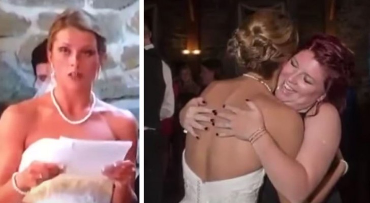 Sposa include il figliastro e l'ex fidanzata del marito nella promessa di matrimonio: "Saremo una grande famiglia"