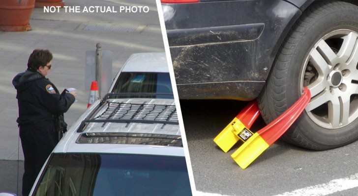 Ele coloca uma multa falsa no vidro de seu carro para poder estacionar em qualquer lugar: retiram o seu carro