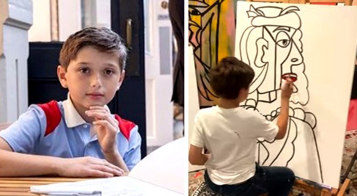 At the age of 10, this child is compared to Picasso: his paintings sell for thousands of dollars