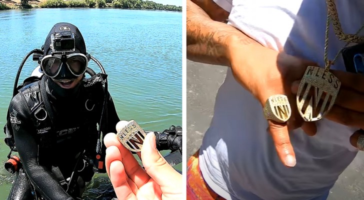 Diver finds a $ 17,000 ring and returns it to its owner - he is rewarded