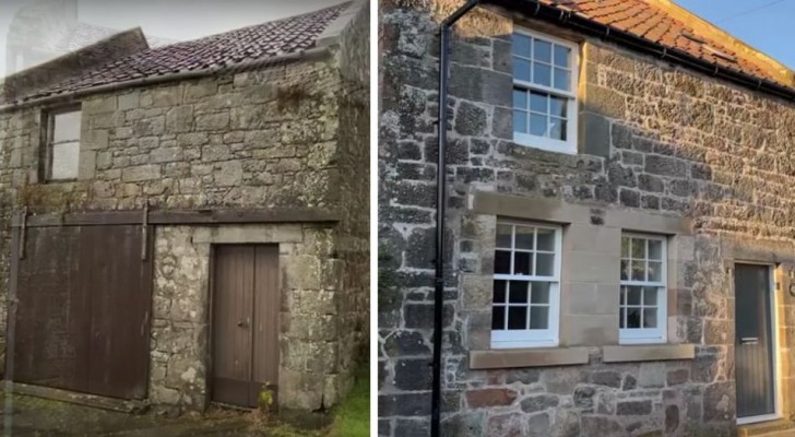 Acquista il vecchio cottage abbandonato di un piccolo paese e lo trasforma in una 
