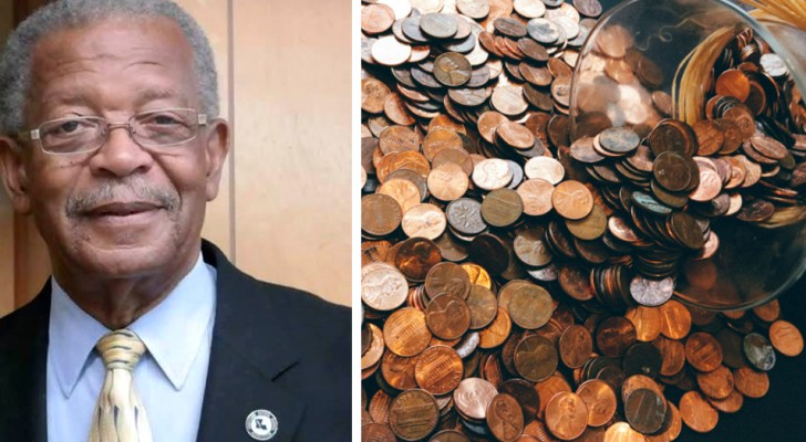 Colleziona 15 taniche piene di monetine per 45 anni: in banca scopre che ammontano a più di $ 5.000