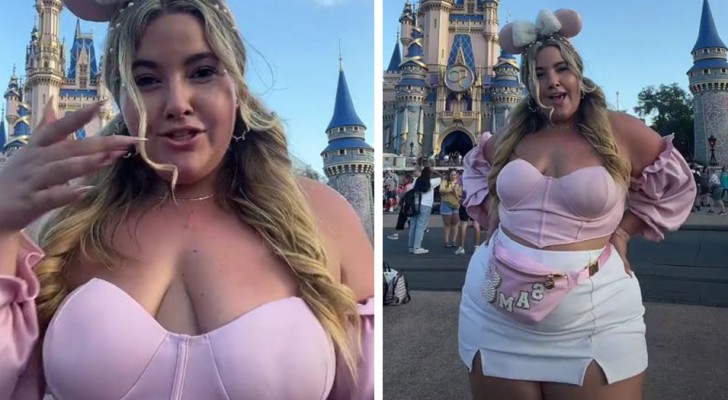 Modelo plus size criticada por suas roupas enquanto visitava a Disneylândia