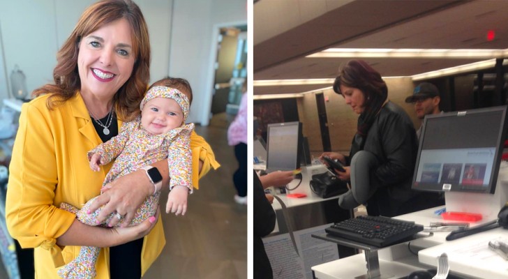 Não sabe como pagar $ 749 pela passagem de avião da filha de 2 anos, mas uma estranha intervém: "eu pago"