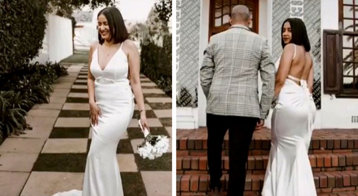 Bride buys a wedding dress on the web for only $50 dollars: "it's what I wanted and I don't regret it"
