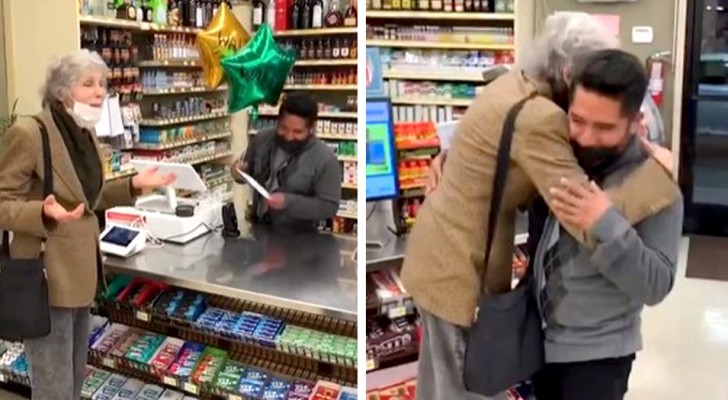 86-jarige koopt lot en belooft kassamedewerker het geld met hem te delen als ze wint